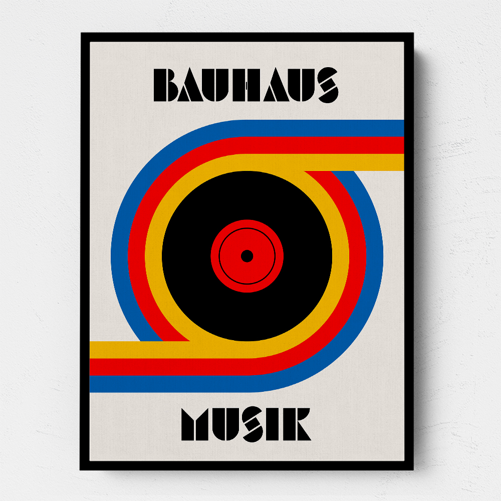 Bauhaus-inspired Music Art Poster